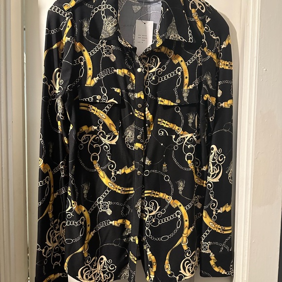 BCBGMAXAZRIA Stylish Size Medium Womens stretchy Shirt - Picture 10 of 10